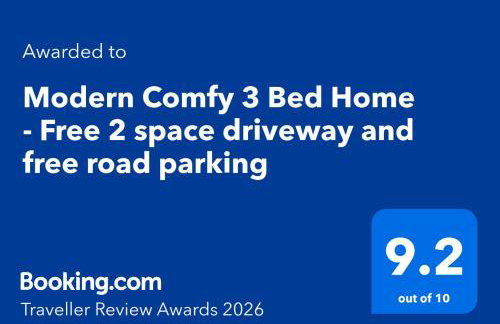 Modern Comfy 3 Bed Home - Free 2 space driveway - Free road parking - Free Netflix - Foto 3