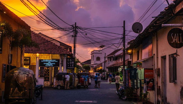 Galle au coucher du soleil