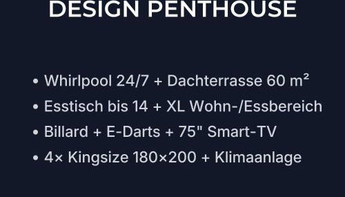 Design Penthouse - 4SZ - 2Bäder - Whirlpool - 2 Parkplätze - Dachterrasse - Foto 2