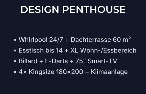 Design Penthouse - 4SZ - 2Bäder - Whirlpool - 2 Parkplätze - Dachterrasse - Foto 2