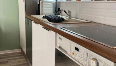 Living at Saarpartments - AdultsOnly - Business & Holiday Homes with Kitchen for Long- and Short Term stay, 3 min to St Johanner Markt and Points of Interest - Foto 4, stove, dishwasher, minibar