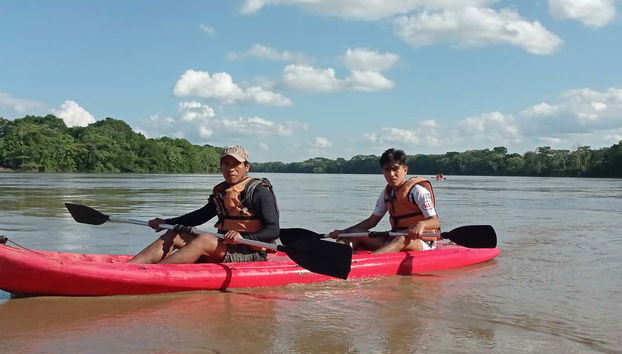 Kayak down the peaceful river