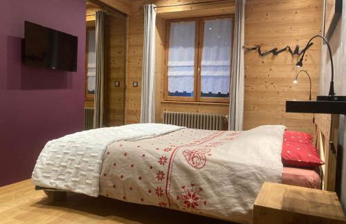 l'Echo des Glieres vue montagne centre village sauna & grill - Foto 16