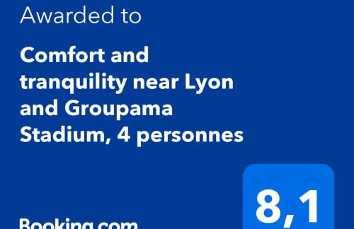 Comfort and tranquility near Lyon and Groupama Stadium, 4 personnes - Foto 3