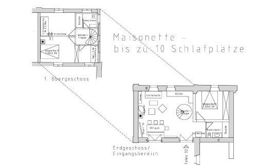 HexenburgbeiDresden Maisonette über 2 Etagen mit 4 Schlafzimmern, Kamin, Terrasse und Faßsauna, Nähe Sächsische Schweiz Dresden - Foto 35