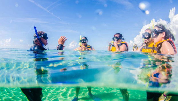 Snorkel na lagoa Nichupté