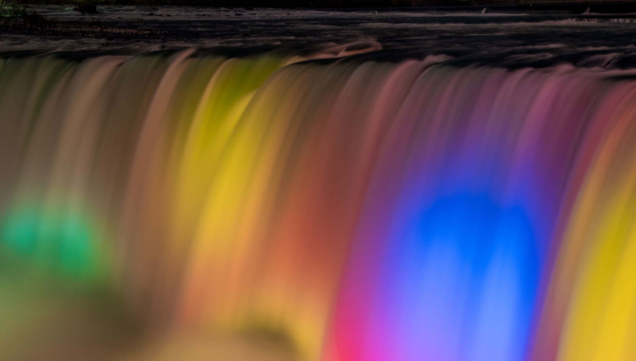 Visite de nuit des chutes du Niagara