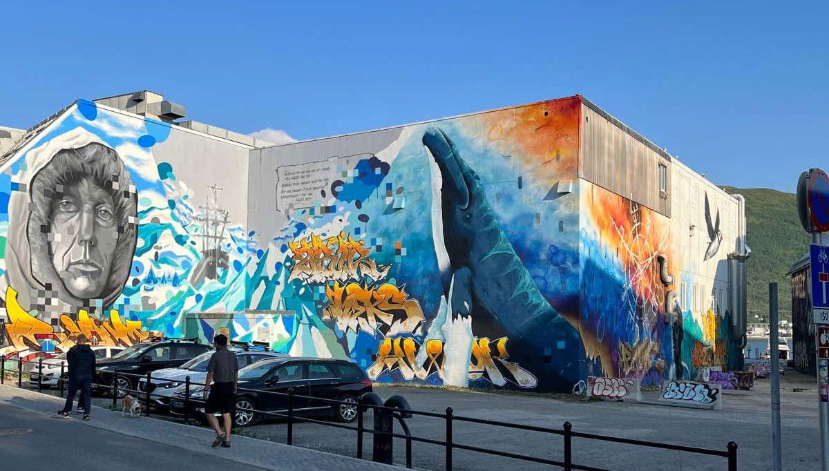 Arte urbano en las calles de Tromsø