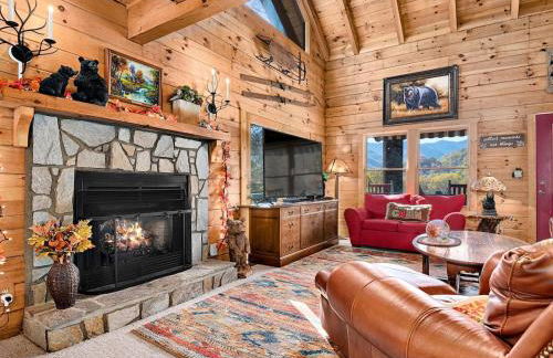 BearHavencabinfun 3 story Log Cabin Mountain View,Hot Tub, sleeps 10 - Foto 1