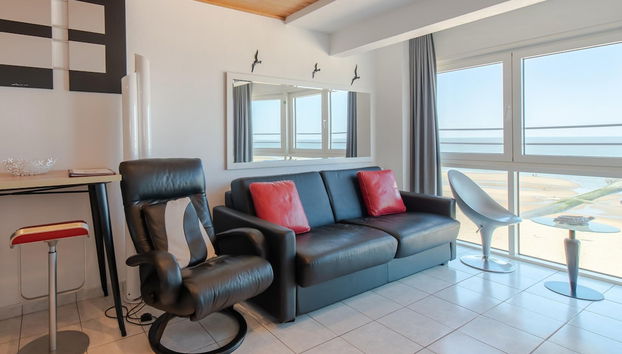 Apartment With Frontal sea View in Ostend - Foto 5, Sala de estar