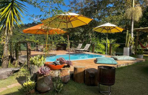 Sítio Recanto dos Lagos piscina sauna e churrasqueira - Foto 1