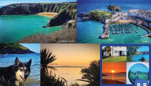 Sea Bean 2 Bedroom House Manorbier Tenby Pet Friendly - Foto 4, Garden