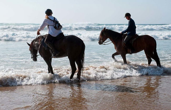 Balade à cheval sur la plage de Bonfil - Photo 1