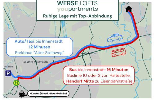 88 QM - Exklusiv & Top angebunden - Werse Loft by youpartments - Foto 16
