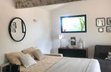 LA BRINDILLE Petit mas provencal meublé de tourisme 3 étoiles 2-3 personnes 1 piece 30 m2 tout confort lisière foret jardin Jacuzzi Piscine - Foto 6