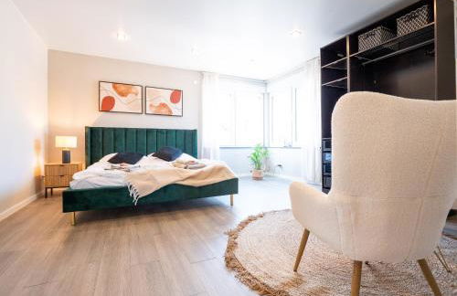 Design Apartment zentral für 6 in Andernach: Ausblick, WiFi, Küche - Photo 30