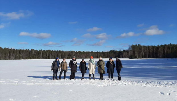 Lago congelato del Parco Nazionale di Liesjärvi