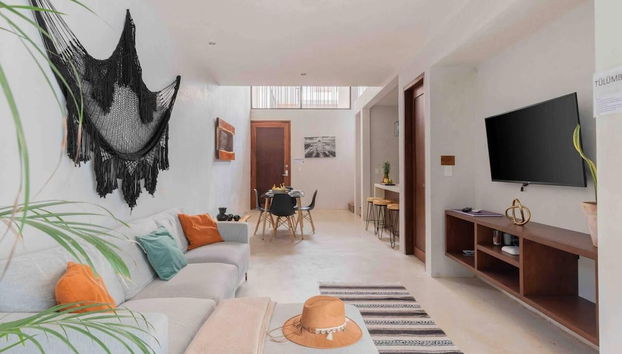 Lovely 2-bed Apartment in Tulum With Private Pool - Foto 5, Zona de estar