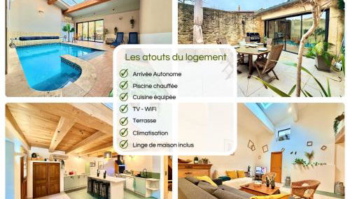 " L'Écrin de Lalie " Piscine chauffée - Clim - TV - Foto 2, sunbed