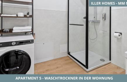 Iller Homes Memmingen - Moderne Fewos mit Terrasse für bis zu 7 Pers mit Parkplätzen - Foto 22