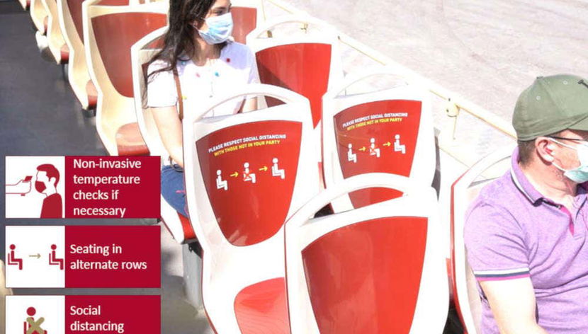 Social distancing between seats