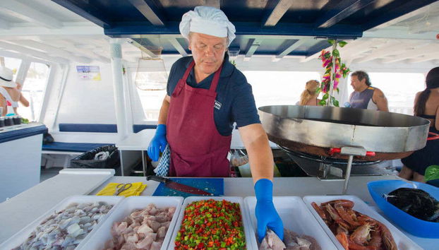 Preparing the Paella