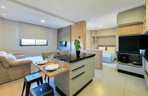 Flat novo e moderno, 4 pessoas ao lado do Paraguai - Foto 40