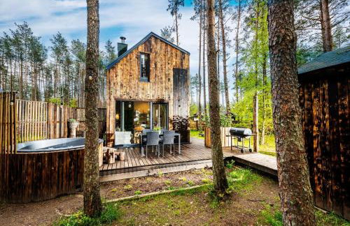 Domek lubiana180 WABI SABI w lesie jacuzzi sauna kominek - drewno w cenie pobytu - nad jeziorem Kaszuby pieski tylko do 10kg za dodatkową opłatą - Foto 19