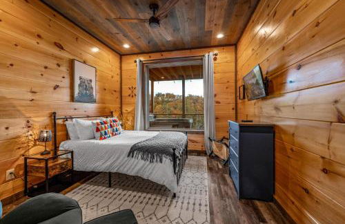 The Overlook - '21 Cabin - Gorgeous Unobstructed Views - Fire Pit Table - GameRm - HotTub - Xbox - Lots of Bears - Foto 42