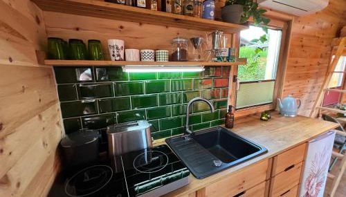 Zirbenholz Tiny House "Waldhauszeit" am See - Foto 5, stove, toaster