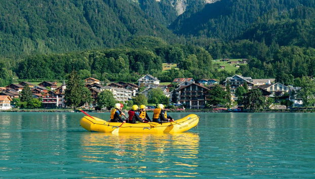 Enjoy river rafting in Switzerland