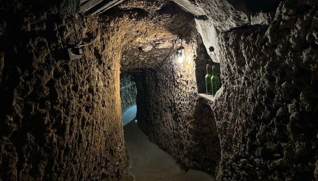 Walk through the winery's cellars and tunnels