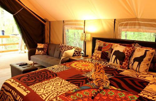 African-Themed Safari Tent for Glamping in West Virginia - Foto 14