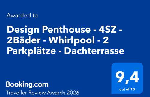 Design Penthouse - 4SZ - 2Bäder - Whirlpool - 2 Parkplätze - Dachterrasse - Foto 7