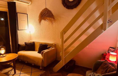 Résidence Le SUNSET Marseillan-plage, entre mer et lagune de Thau, étape vélo, famille, couple, VRP, toutou admis, jardin, parking privé gratuit, vélos, Clim, WIFI fibre gratuite, commodités, plage et piste cyclable à proximité, 6 couchages nous contacter - Foto 4