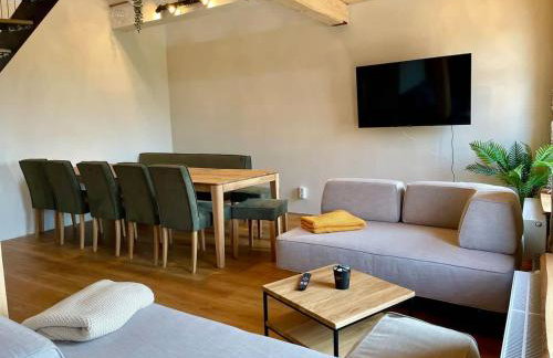 HexenburgbeiDresden mit Faßsauna 4 Raum Architektengaleriewohnung mit Whirlwanne, Kamin, Balkon-Nähe Sächsische Schweiz Dresden - Foto 11