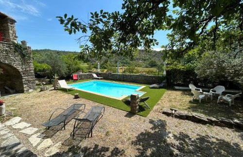 Maison de vacances avec piscine privée, Ardèche, Le Mas de Jallet, proche les Vans, Les Assions - Foto 21