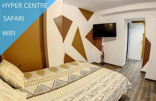 STUDIO HYPER CENTRE SAFARI TOUT ÉQUIPÉ WIFI NETFLIX 2PERS - Foto 1