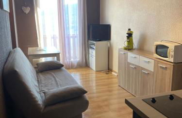 Studio 4 pers vue magnifique 100m des pistes - Foto 2