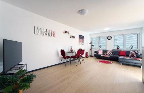 bonquartier - Design Apartment mit Balkon, Arbeitsplatz und Parkplatz - Foto 12