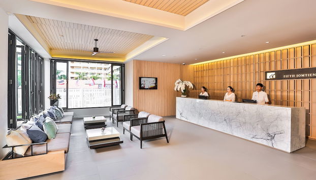 Mostrador de check-in y check-out