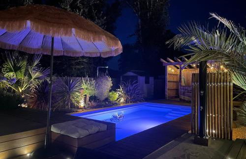 Villa de charme avec piscine privée et clim 8 pers près du lac de Parentis - Foto 19