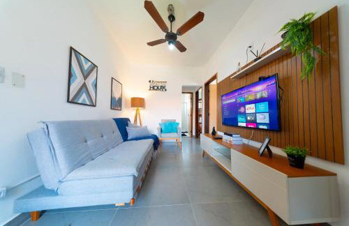 Pé na areia Tenório e Grande - 350m - 5 min à pé com varanda gourmet- recém reformado e aconchegante, com utensílios de praia e máquina de lavar roupas - Foto 5