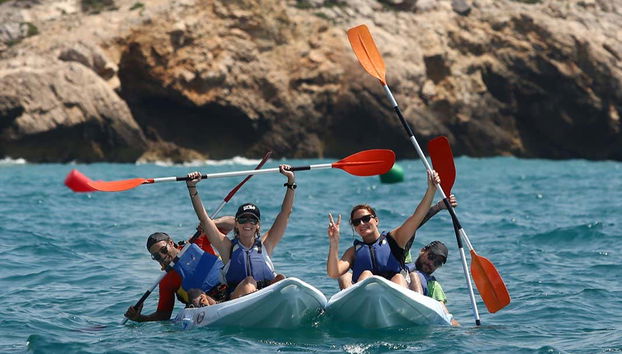 Disfrutando del tour en kayak