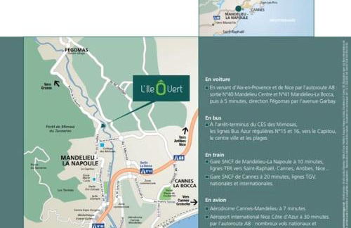 Mandelieu vacances RDC jardin, piscine, parking 2 chambres - Foto 26