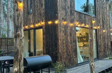 Domek lubiana180 WABI SABI w lesie jacuzzi sauna kominek - drewno w cenie pobytu - nad jeziorem Kaszuby pieski tylko do 10kg za dodatkową opłatą - Foto 67