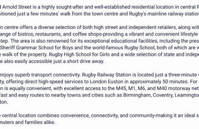 Rugby town centre house close to train station, rugby school and benn hall - Foto 2