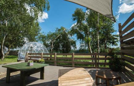 JURA GLAMP luksusowe całoroczne domki na wyłączność KOPUŁY IGLOO taras ogród - Foto 4