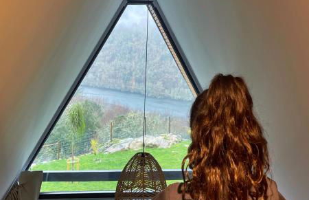 Chalés Luna in rio A-Frame Romântica no Gerês com vista Rio - Foto 3