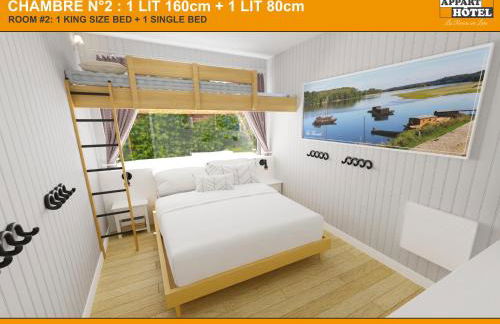 APPART'HÔTEL Les Prés Blondeau, 1 à 10 personnes, 3 chambres, Terrasse, Parking privé, Wifi, Arrivée autonome 24-7 - Foto 13